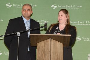 Cst. Raj Kumar and Cst. Amber Briggs of the Economic Crime Unit of the Surrey RCMP. Photos by Ray Hudson