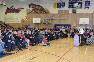 Participants ar Crime Forum at Tamanawis School in Surrey Photo: Ray Hudson
