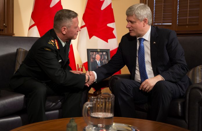 Prime Minister Stephen Harper announces the upcoming appointment of Lieutenant-General Jonathan Vance as the new Chief of the Defence Staff photo.. PMO