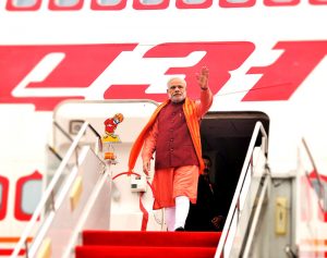 The Prime Minister, Shri Narendra Modi arrives at Xian Xiangyang International Airport, in China on May 14, 2015.