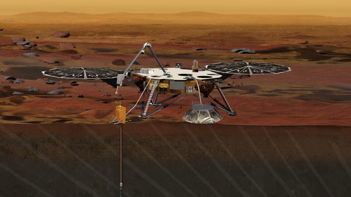 The InSight lander is about the size of a car and will be the first mission devoted to understanding the interior structure of the Red Planet. (Photo Courtesy NASA)