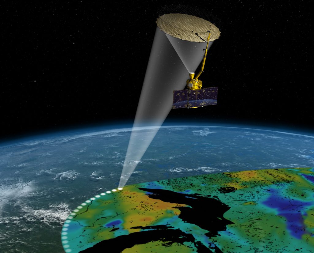 A graphic representation on how NASA collects data from Earth. (Photo by NASA)
