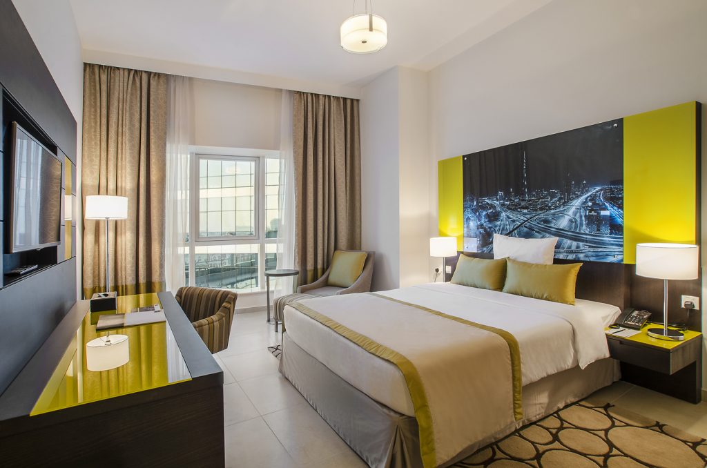 A luxurious Bedroom at the Aparthotel