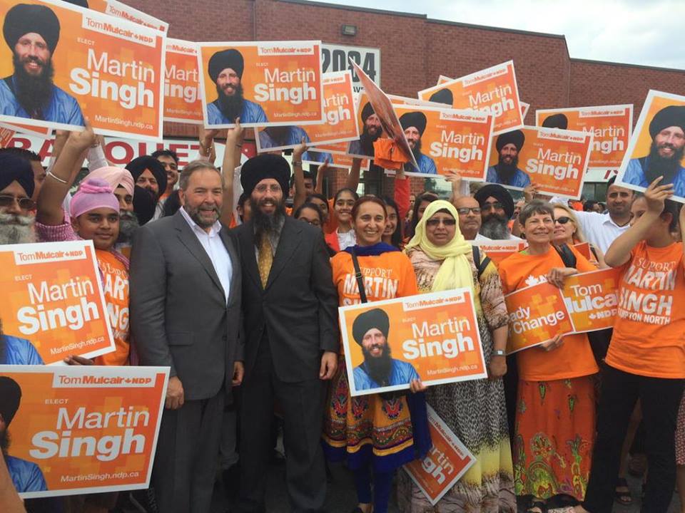 Martin Singh in his election campaign. Photo: IANS