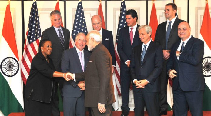 Modi arrives new york ceos meeting
