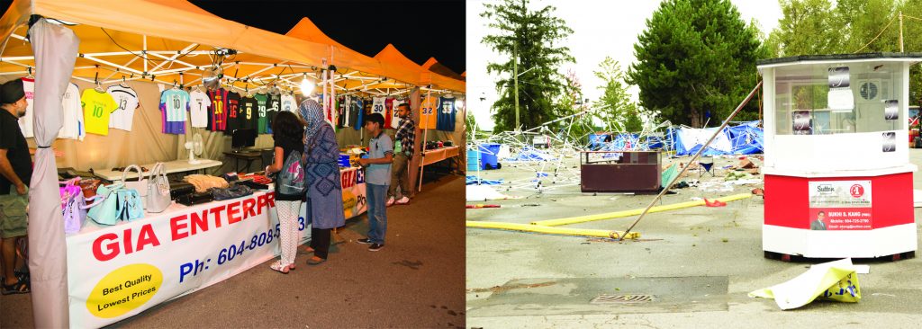 In a matter of less than an hour, the Surrey Night Market was transformed from a magical space to a colossal mess. Photo: Ray Hudson