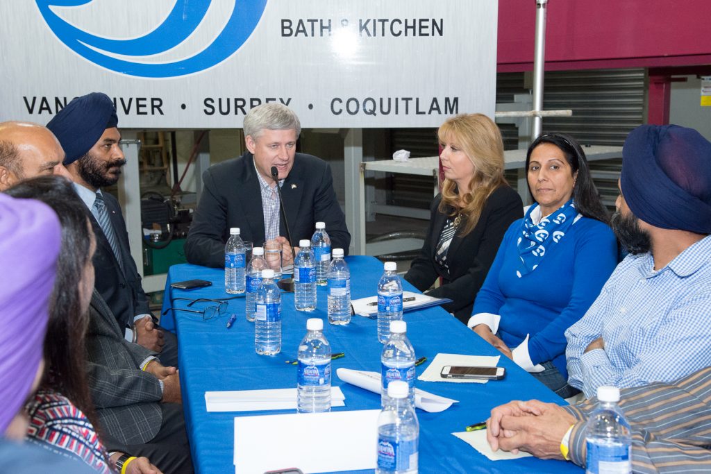 Harper with surrey candidates