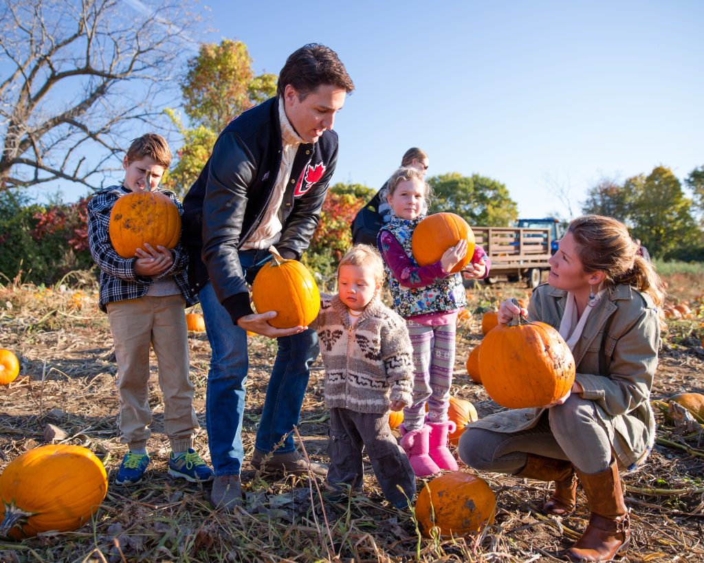 Trudeau family celebrates Thanksgiving in Gatineau October 12, 2015.