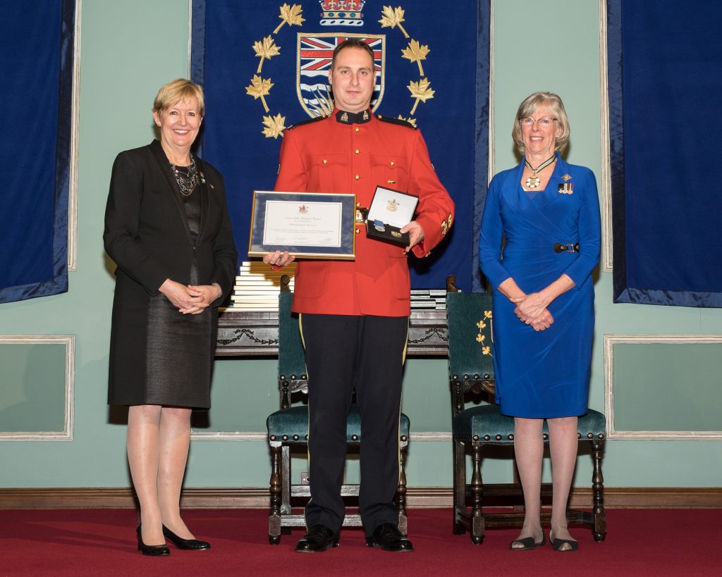 BC’s 35th annual Police Honours Night recognizes 66 outstanding officers. In all, 22 officers receive award of valour, the highest award for a police officer in BC. Constable Thomas Flynn, Royal Canadian Mounted Police