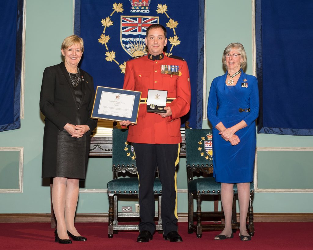 BC’s 35th annual Police Honours Night recognizes 66 outstanding officers. In all, 22 officers receive award of valour, the highest award for a police officer in BC. Constable Michael Scoretz, Royal Canadian Mounted Police