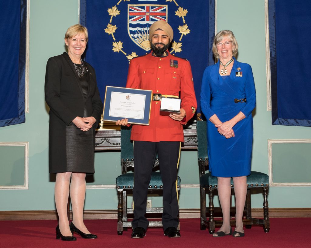 BC’s 35th annual Police Honours Night recognizes 66 outstanding officers. In all, 22 officers receive award of valour, the highest award for a police officer in BC. Constable Ranjit Seehra, Royal Canadian Mounted Police