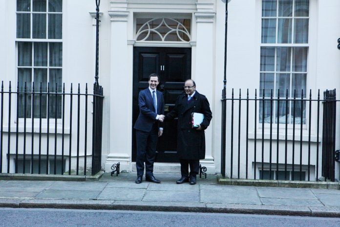 Finance Minister Arun Jaitley and Chancellor George Osborne during the 8th India-UK Economic and Financial Dialogue in London
