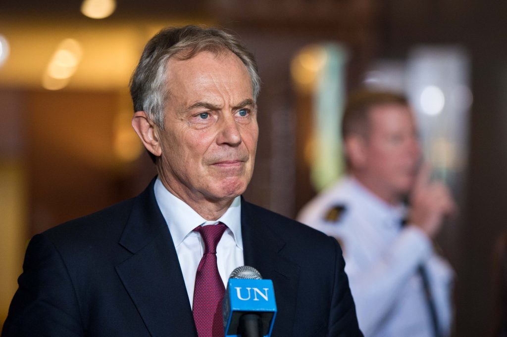 Former British prime minister Tony Blair