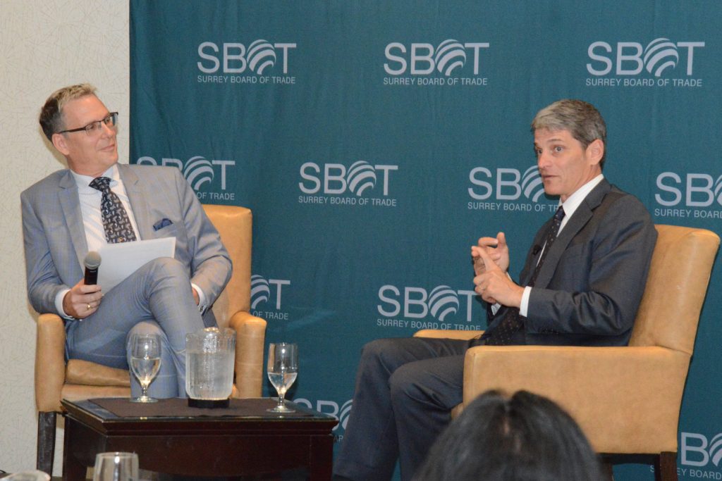 : Kevin Desmond appointed Translink CEO March 2016 speaks with Greg Thomas of the Surrey Board of Trade.