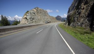 Highway Sea to Sky before Furry Creek and Squamish