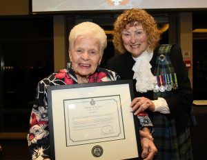 Mayor Lois Jackson with Joyce Marshall, Delta Police Department’s Volunteer of the Year